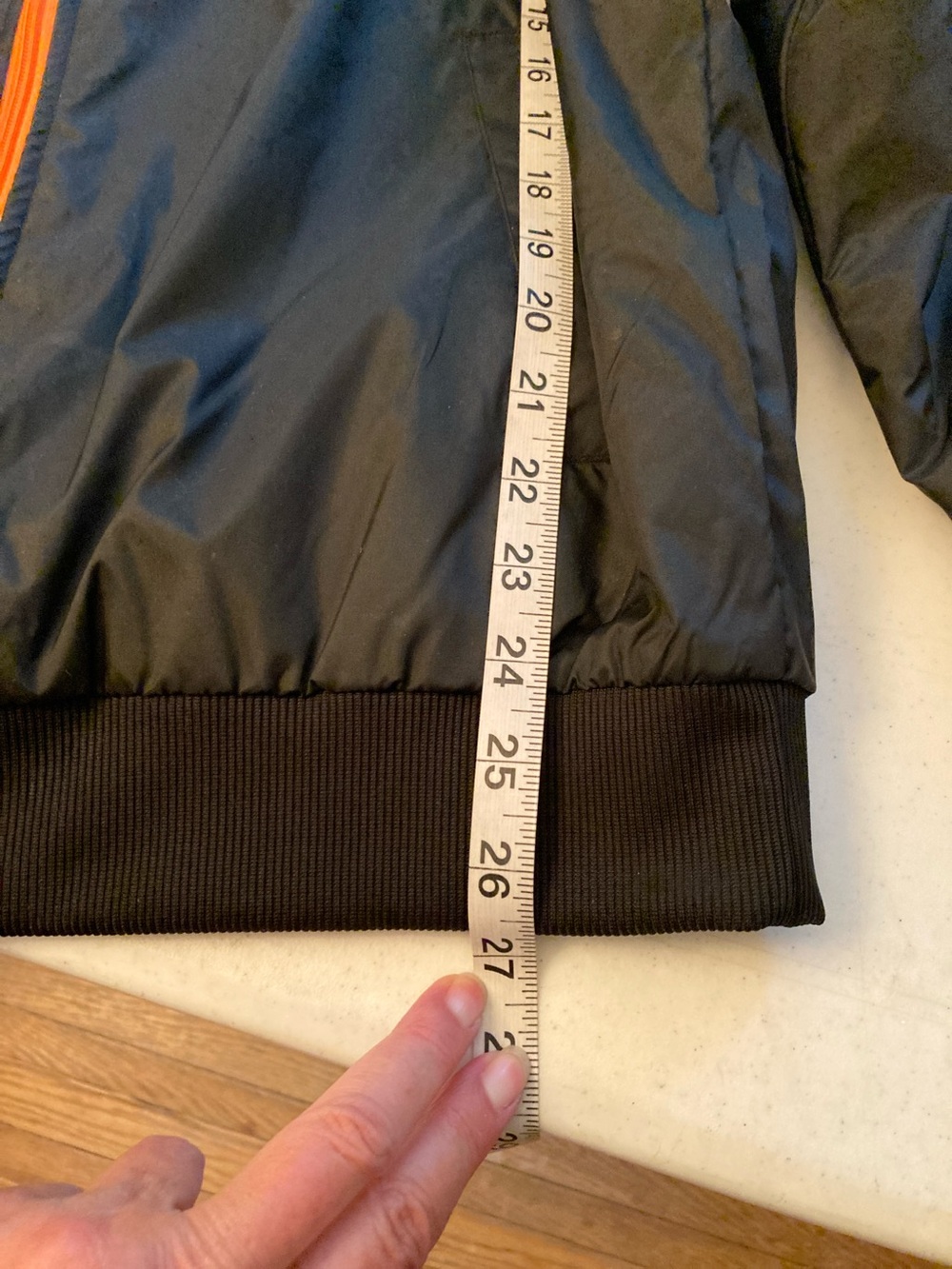 Burger King Men's Black Bomber Jacket Fleece Lined with Orange Trim - Picture 11 of 13